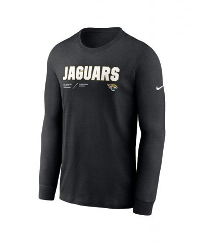 Men's Black Jacksonville Jaguars Infograph Lock Up Performance Long Sleeve T-shirt $31.34 T-Shirts