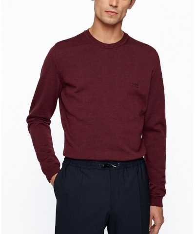 BOSS Men's Regular-Fit Merino Sweater Red $57.75 Sweaters