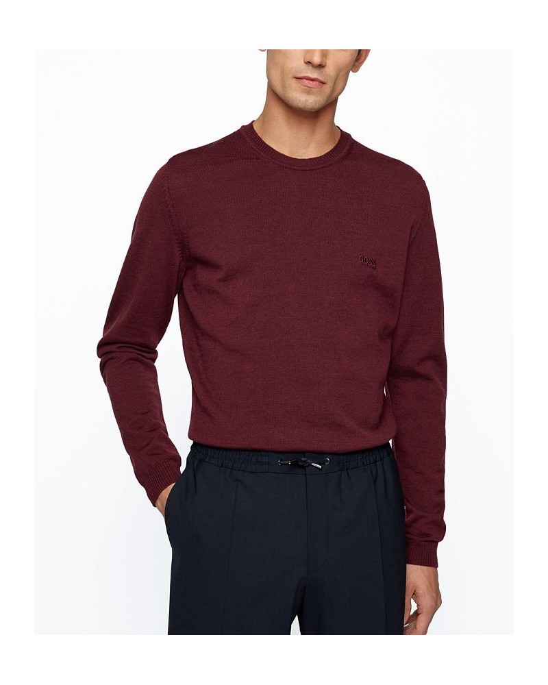 BOSS Men's Regular-Fit Merino Sweater Red $57.75 Sweaters