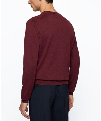 BOSS Men's Regular-Fit Merino Sweater Red $57.75 Sweaters