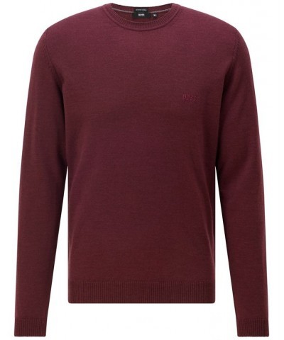 BOSS Men's Regular-Fit Merino Sweater Red $57.75 Sweaters