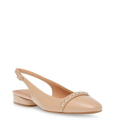 Women's Carra Embellished Flats Tan/Beige $45.54 Shoes