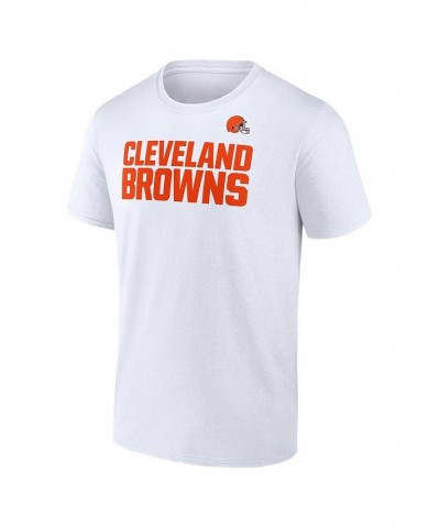 Men's Branded White Cleveland Browns Big and Tall Hot Shot T-shirt $22.00 T-Shirts