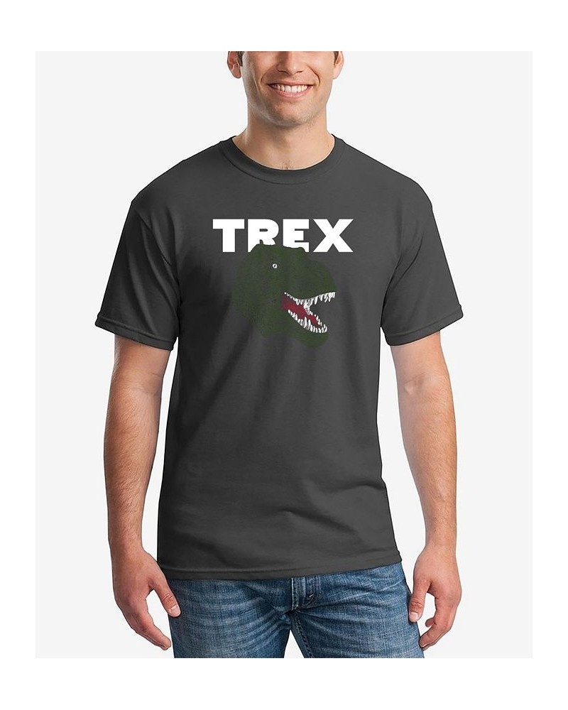 Men's Word Art T-Rex Head T-shirt Gray $16.80 T-Shirts