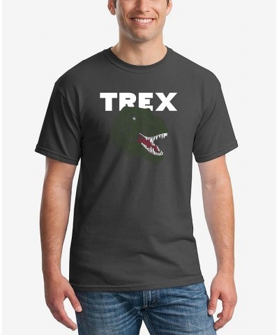 Men's Word Art T-Rex Head T-shirt Gray $16.80 T-Shirts