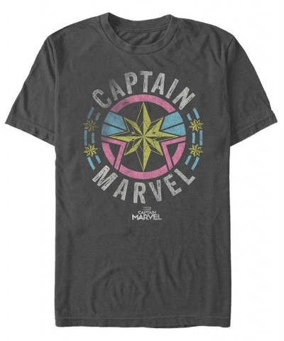 Marvel Men's Captain Marvel Pastel Chest Logo, Short Sleeve T-shirt Gray $18.89 T-Shirts