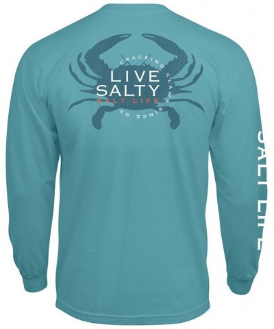 Men's Salt Life Chesapeake Life Graphic Long-Sleeve T-Shirt Green $19.76 T-Shirts