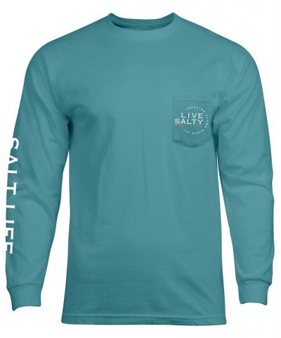 Men's Salt Life Chesapeake Life Graphic Long-Sleeve T-Shirt Green $19.76 T-Shirts