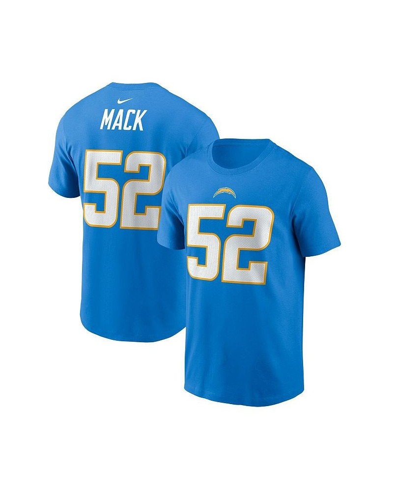 Men's Khalil Mack Powder Blue Los Angeles Chargers Player Name & Number T-shirt $28.49 T-Shirts