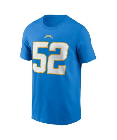 Men's Khalil Mack Powder Blue Los Angeles Chargers Player Name & Number T-shirt $28.49 T-Shirts