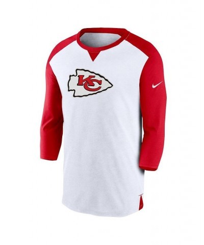 Men's White, Red Kansas City Chiefs Rewind 3/4-Sleeve T-shirt $32.99 T-Shirts