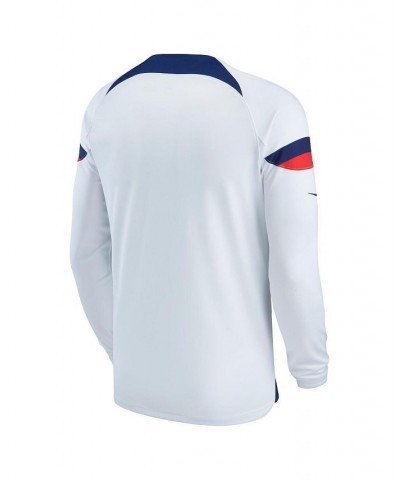 Men's White USMNT 2022/23 Home Breathe Stadium Replica Blank Long Sleeve Jersey $36.80 Jersey