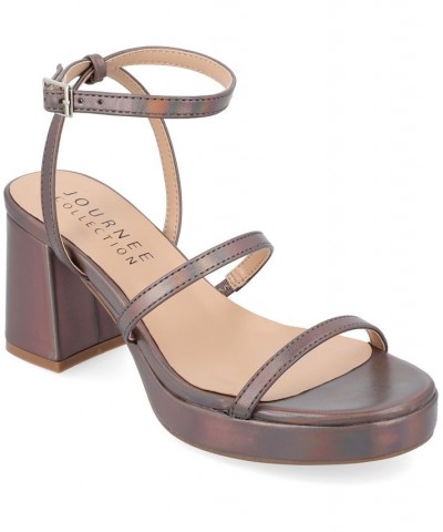 Women's Samilee Platform Sandals Silver $50.99 Shoes