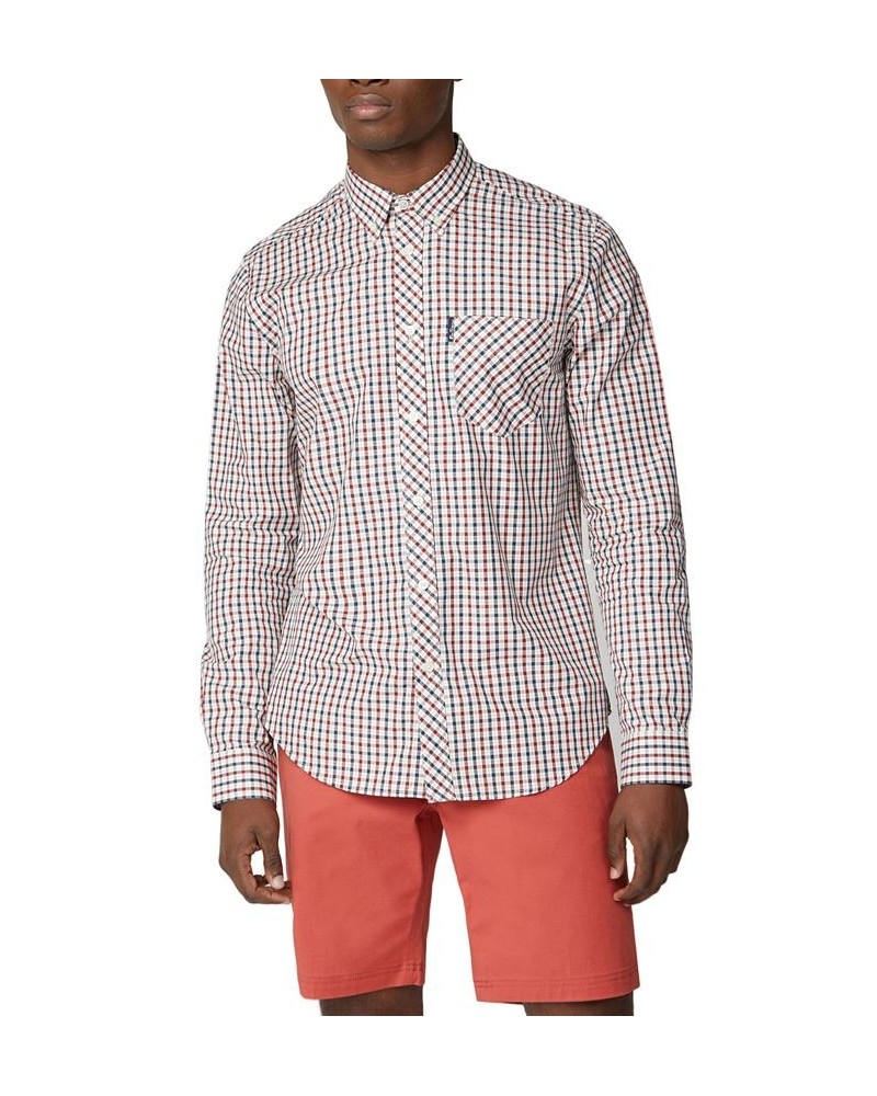 Men's Signature House Check Long-Sleeve Shirt Red $53.41 Shirts