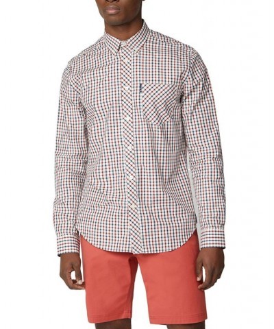 Men's Signature House Check Long-Sleeve Shirt Red $53.41 Shirts