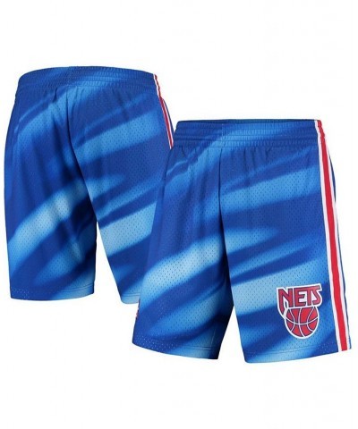 Men's Blue New Jersey Nets Hardwood Classics Swingman Shorts $40.50 Shorts