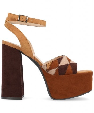 Women's Asherby Platform Sandals Brown $52.00 Shoes