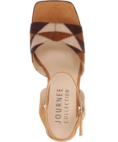 Women's Asherby Platform Sandals Brown $52.00 Shoes