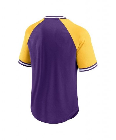 Men's Branded Purple, Gold Minnesota Vikings Second Wind Raglan V-Neck T-shirt $28.80 T-Shirts