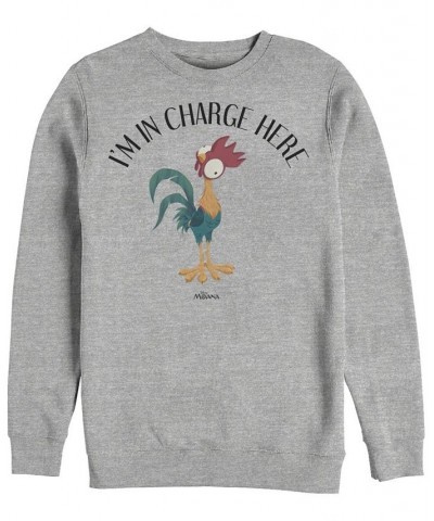 Disney Men's Moana Hei Hei I'm in Charge Here, Crewneck Fleece Gray $31.34 Sweatshirt