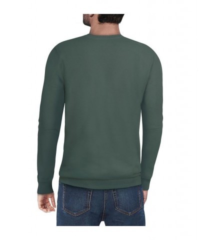 Men's Basic V-Neck Pullover Midweight Sweater Heather Lime Green $21.15 Sweaters