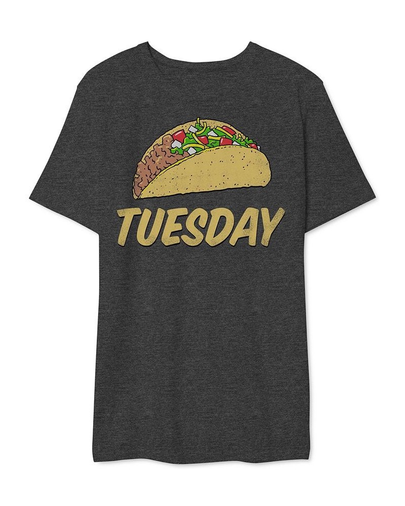 Taco Tuesday Men's Graphic T-Shirt Gray $15.05 T-Shirts