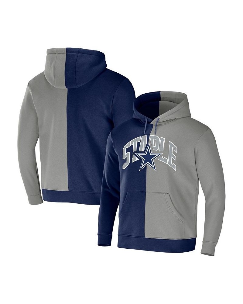 Men's NFL X Staple Navy, Gray Dallas Cowboys Split Logo Pullover Hoodie $29.70 Sweatshirt