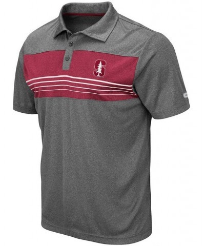 Men's Heathered Charcoal Stanford Cardinal Smithers Polo $25.99 Polo Shirts