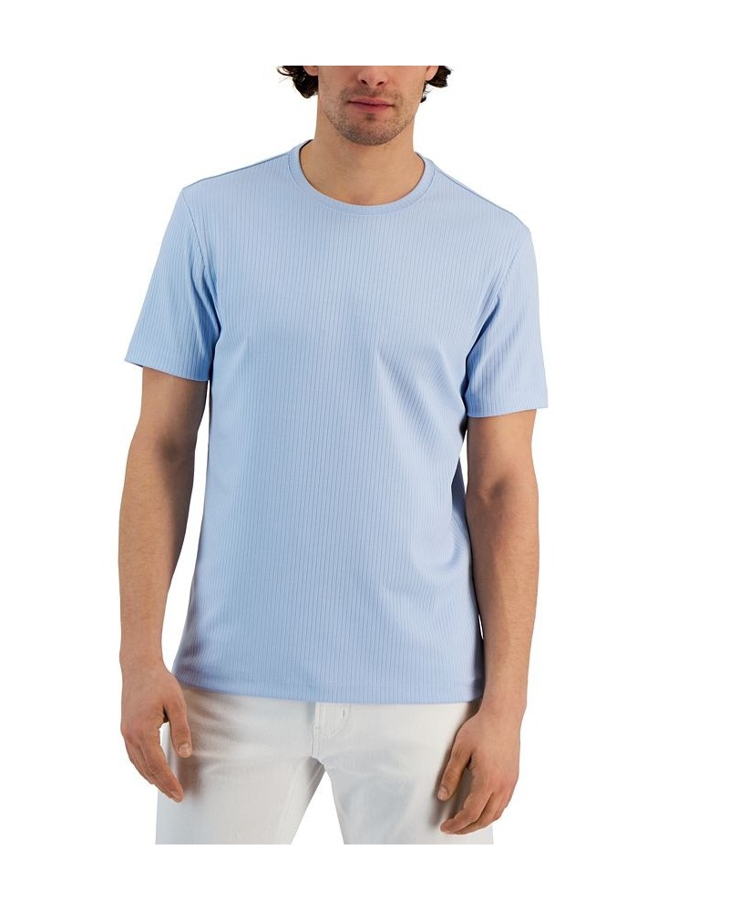 Men's Core Tech Solid Ribbed-Knit T-Shirt PD04 $10.56 T-Shirts