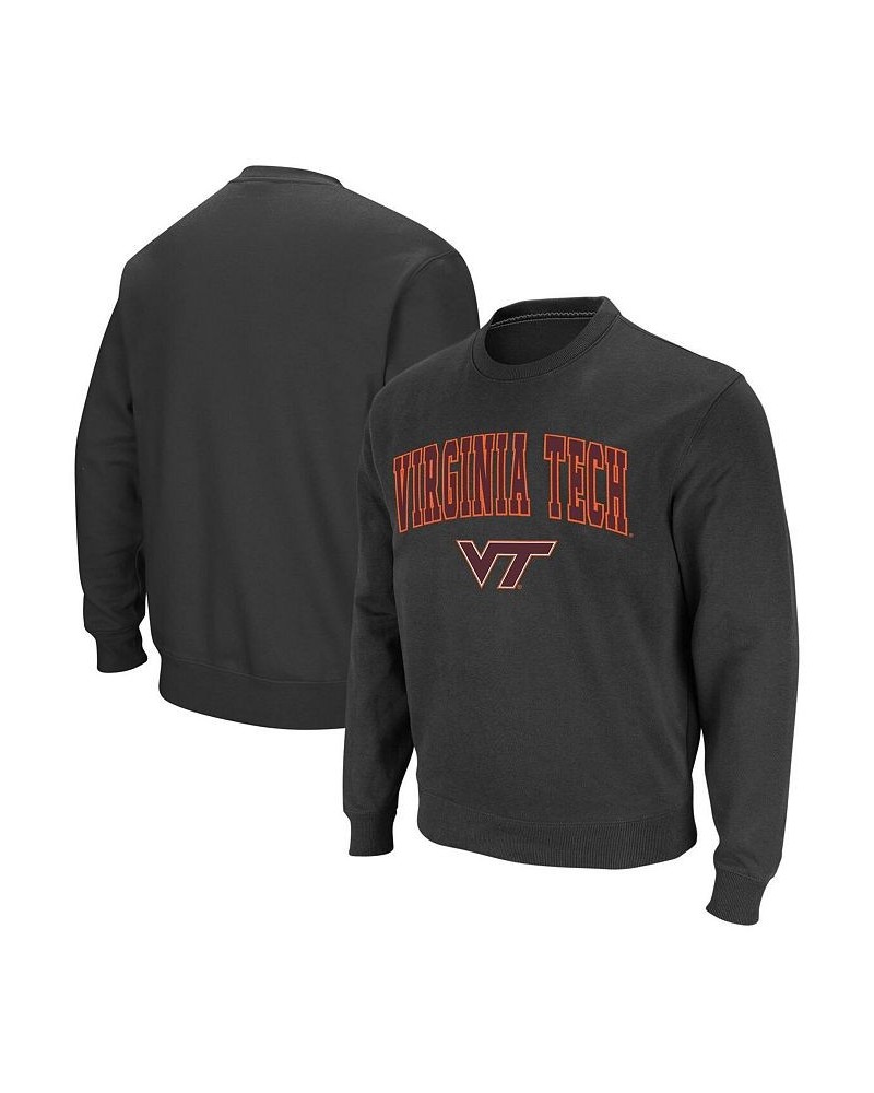 Men's Charcoal Virginia Tech Hokies Arch and Logo Crew Neck Sweatshirt $32.99 Sweatshirt