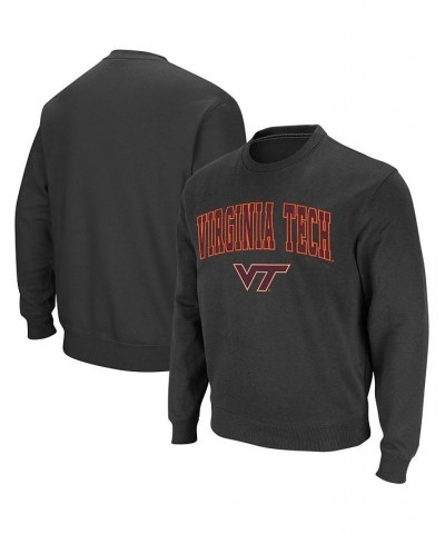 Men's Charcoal Virginia Tech Hokies Arch and Logo Crew Neck Sweatshirt $32.99 Sweatshirt