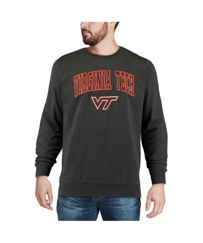 Men's Charcoal Virginia Tech Hokies Arch and Logo Crew Neck Sweatshirt $32.99 Sweatshirt