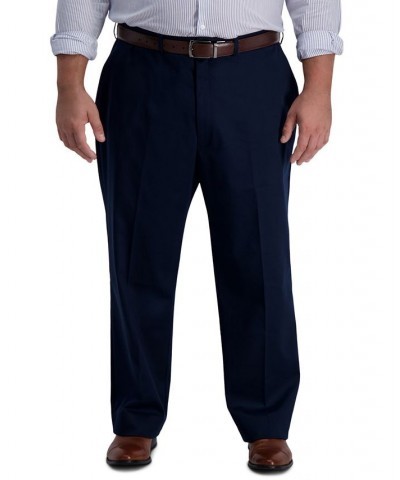 Men's Big & Tall Iron Free Premium Khaki Classic-Fit Flat Front Pant Dk Navy $23.10 Pants