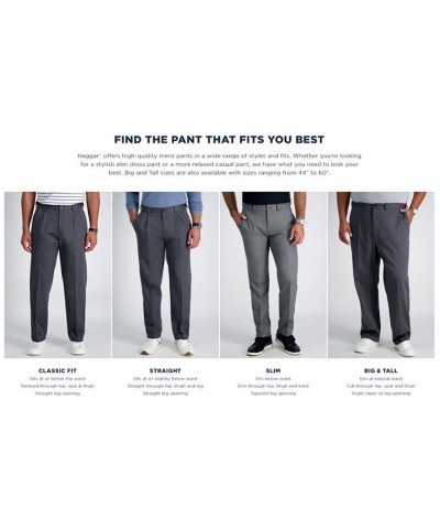 Men's Big & Tall Iron Free Premium Khaki Classic-Fit Flat Front Pant Dk Navy $23.10 Pants