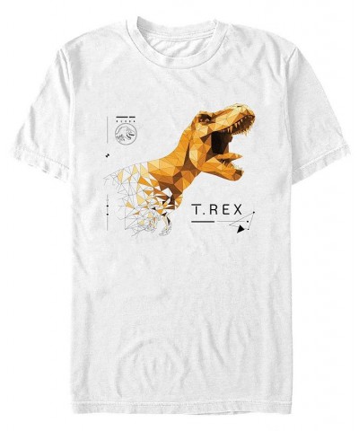 Men's Jurassic World Geometric Trex T-shirt White $17.84 T-Shirts