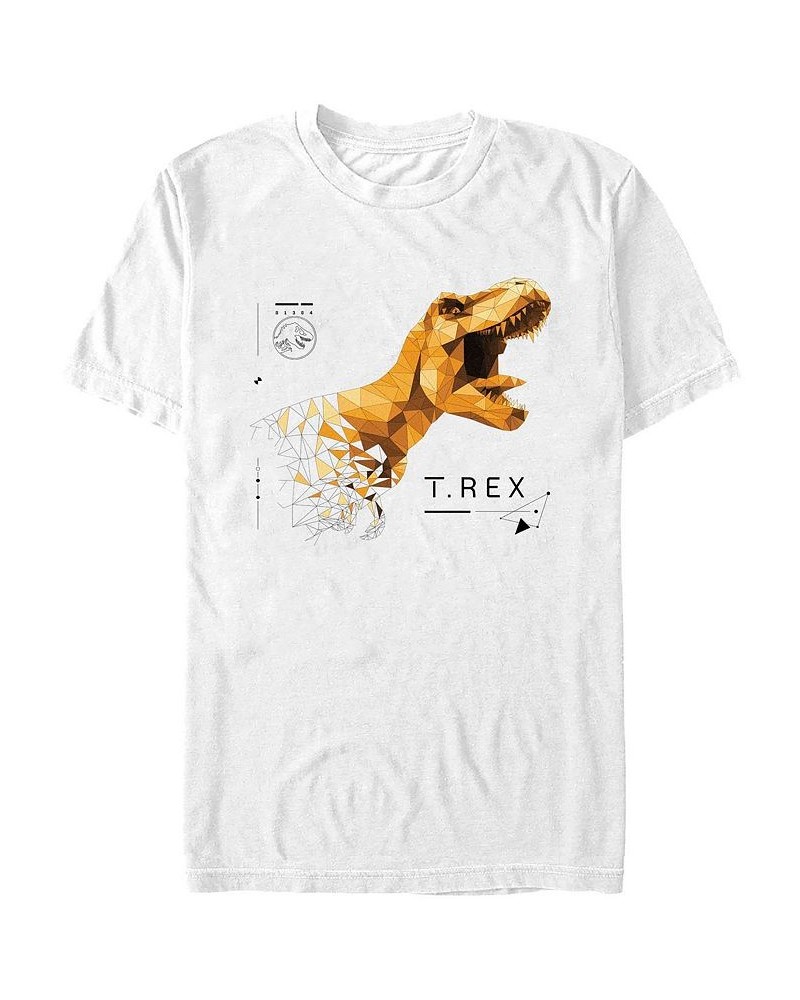 Men's Jurassic World Geometric Trex T-shirt White $17.84 T-Shirts