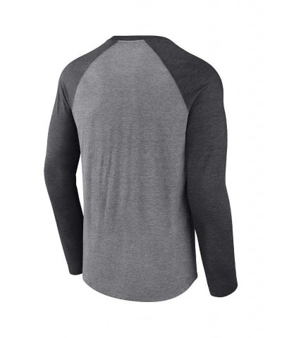 Men's Branded Heathered Gray, Heathered Charcoal Las Vegas Raiders Weekend Casual Raglan Long Sleeve T-shirt $18.92 T-Shirts