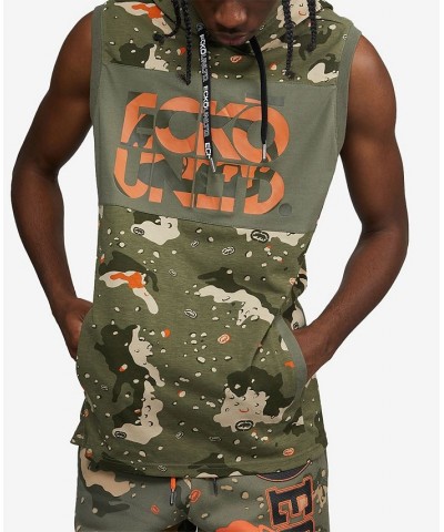 Men's Big and Tall Sleeveless Camel Cam Hoodie Green $33.06 Sweatshirt