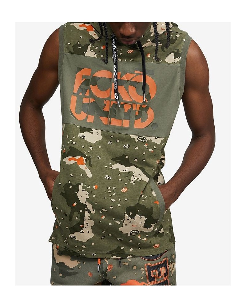 Men's Big and Tall Sleeveless Camel Cam Hoodie Green $33.06 Sweatshirt