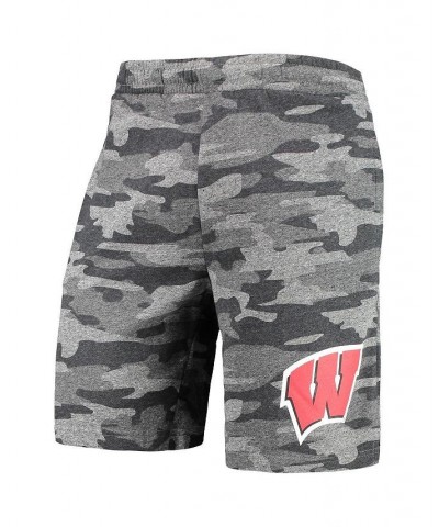 Men's Charcoal, Gray Wisconsin Badgers Camo Backup Terry Jam Lounge Shorts $28.49 Shorts