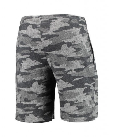 Men's Charcoal, Gray Wisconsin Badgers Camo Backup Terry Jam Lounge Shorts $28.49 Shorts