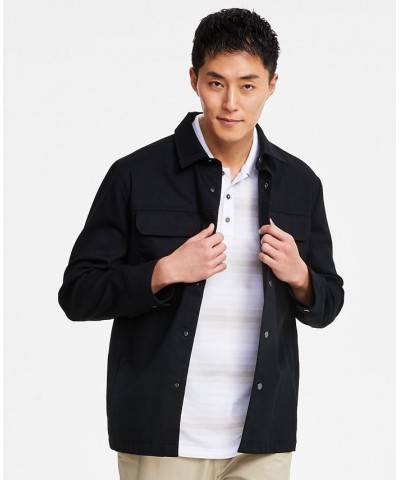 Men's Utility Four-Pocket Shirt Jacket Black $24.94 Shirts