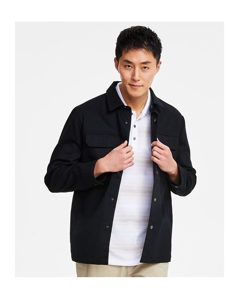 Men's Utility Four-Pocket Shirt Jacket Black $24.94 Shirts