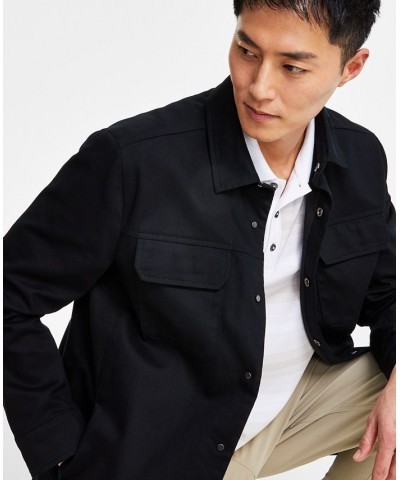 Men's Utility Four-Pocket Shirt Jacket Black $24.94 Shirts