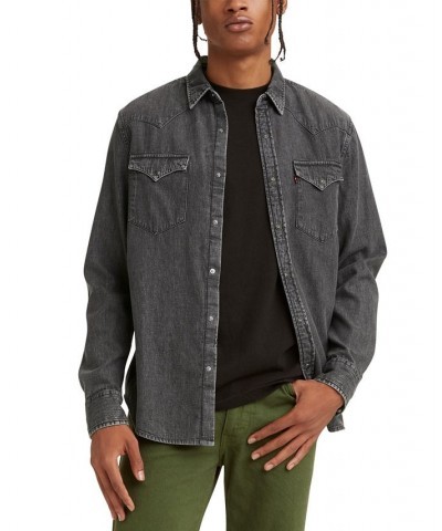 Men's Classic Clean Standard Fit Denim Western Shirt PD05 $28.00 Shirts