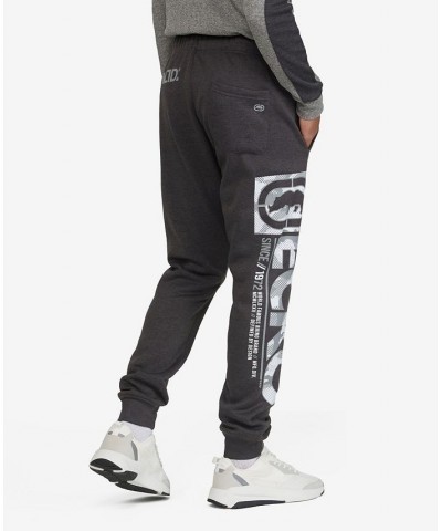 Men's Big and Tall Multiple Eyes Joggers Black $30.16 Pants