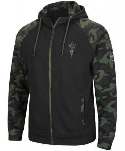 Men's Black Arizona State Sun Devils OHT Military-Inspired Appreciation Camo Raglan Full-Zip Hoodie $33.65 Sweatshirt