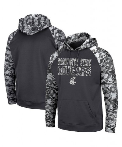 Men's Charcoal Washington State Cougars OHT Military-Inspired Appreciation Digital Camo Pullover Hoodie $33.05 Sweatshirt