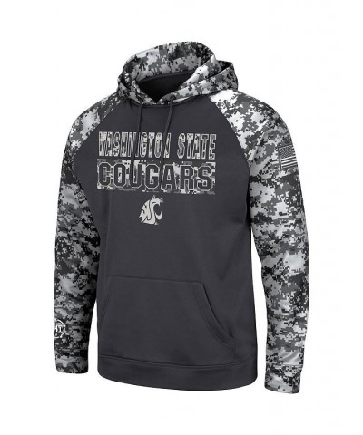 Men's Charcoal Washington State Cougars OHT Military-Inspired Appreciation Digital Camo Pullover Hoodie $33.05 Sweatshirt