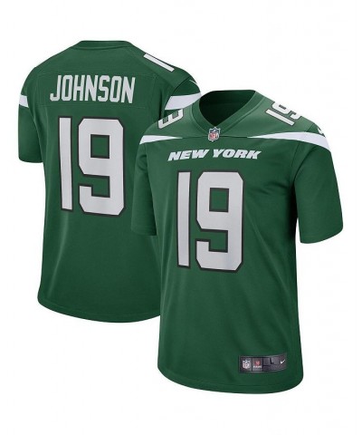 Men's Keyshawn Johnson Gotham Green New York Jets Game Retired Player Jersey $49.22 Jersey